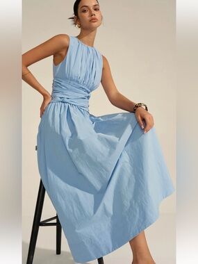 Commense Ruched Waist Maxi Dress
